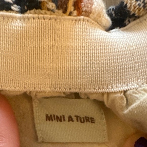 Girls 8Y Mini A Ture Copenhagen Shirley Skirt Cream Stripe Mini Cotton Cotton - Picture 3 of 6